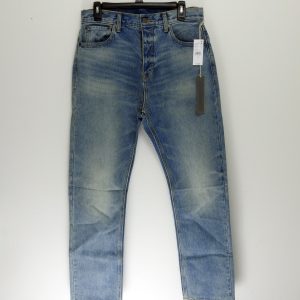 Essentials Straight-Leg Wash Jeans (Medium Blue)