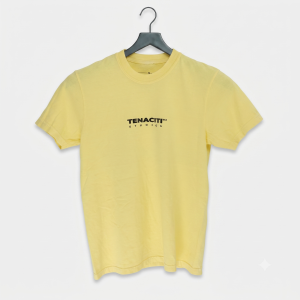 Tenaciti Studios "Core Logo" Classic Streetwear Tee (Pale Yellow)