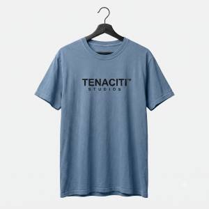 Tenaciti Studios "Logo Accent" Tee (Steel Blue)