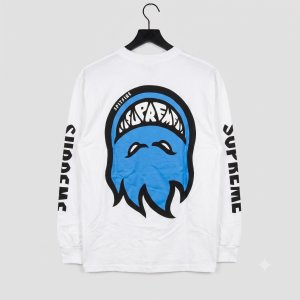 Supreme X "Spitfire" Long-Sleeve Tee (White/Blue)