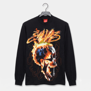 Evil Vice "Skull & Flames" Long-Sleeve (Black)