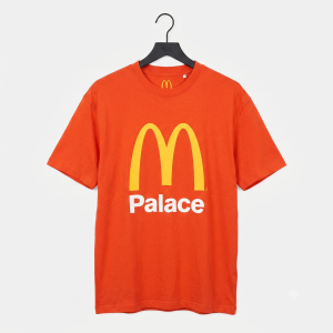 Palace x McDonald’s "Golden Arches Logo" Collab Tee (Red/Orange)