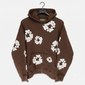Denim Tears "Cotton Wreath” Zip Up Hoodie (Brown)